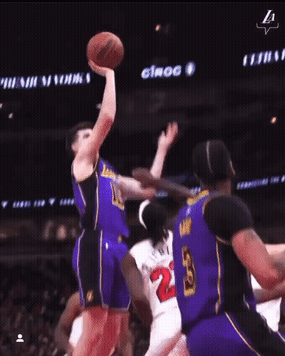 Basketball Player In Purple Jersey Number 23 GIF
