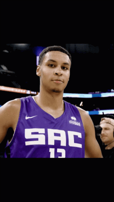 Basketball Player In Purple Jersey With SAC GIF