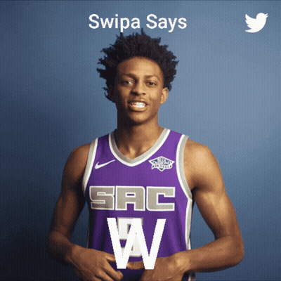 Basketball Player In Purple Jersey With SAC W GIF