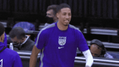 Basketball Player In Purple King Shirt GIF