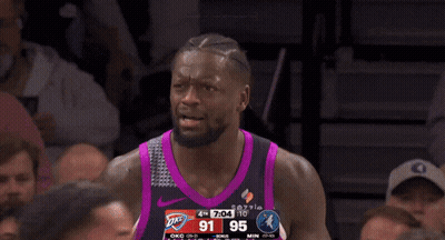 Basketball Player In Purple Oklahoma City Jersey GIF