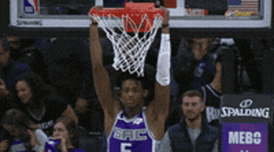 Basketball Player In Purple Uniform Letter F GIF