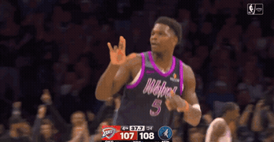 Basketball Player In Purple Wolves Jersey GIF