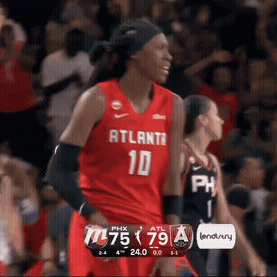 Basketball Player In Red Atlanta Jersey GIF