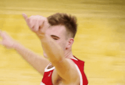 Basketball Player In Red Brooklyn Jersey GIF