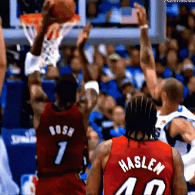 Basketball Player In Red Haslen Jersey Dunking GIF