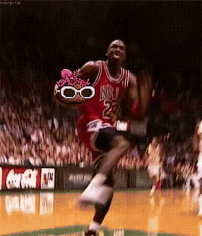 Basketball Player In Red Jersey 23 Jumping GIF