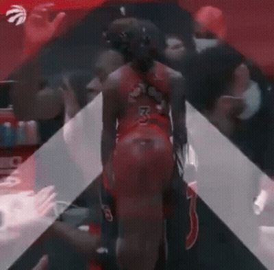 Basketball Player In Red Jersey No 3 Before Arrow GIF