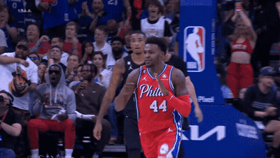 Basketball Player In Red Jersey Number 44 GIF