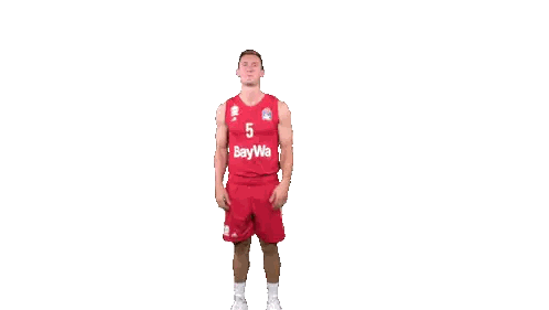 Basketball Player In Red Jersey Number 5 Sticker