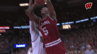 Basketball Player In Red Jersey Number 5 GIF