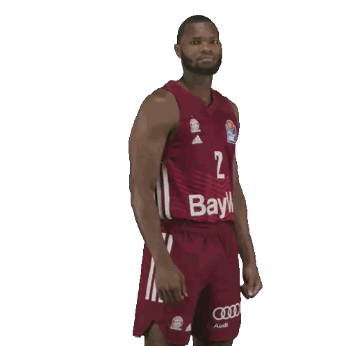 Basketball Player In Red Jersey Saying Bay Sticker