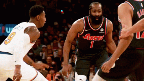 Basketball Player In Sixers Jersey GIF