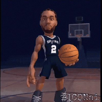 Basketball Player In Spurs Jersey GIF