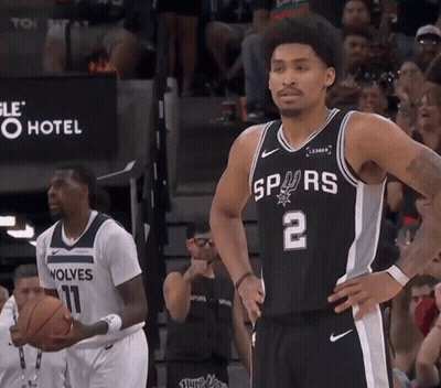 Basketball Player In Spurs Jersey GIF
