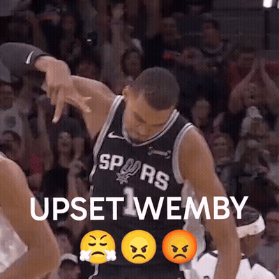 Basketball Player In Spurs Jersey Making Funny Face GIF