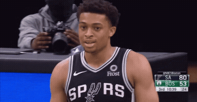 Basketball Player In Spurs Jersey GIF