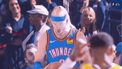 Basketball Player in Thunder Jersey
