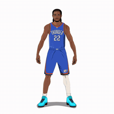 Basketball Player In Thunder Jersey GIF