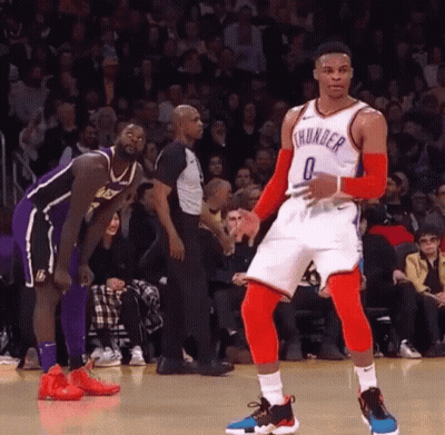 Basketball Player In Thunder Jersey Dancing GIF