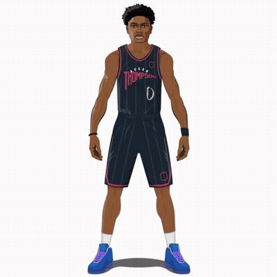 Basketball Player In USA Thompson Jersey GIF