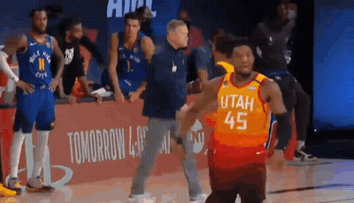 Basketball Player in Utah 45 Jersey