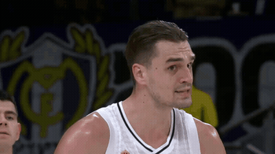Basketball Player In White Adidas Tank Top GIF