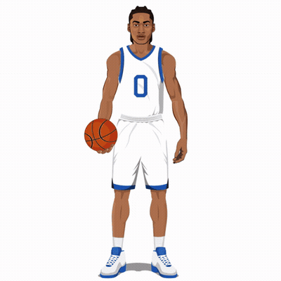 Basketball Player In White Jersey Number 0 GIF