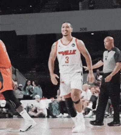 Basketball Player In White Jersey Number 3 GIF