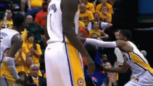 Basketball Player In White Jersey With Letter P GIF