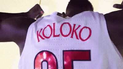 Basketball Player In White Koloko Jersey GIF