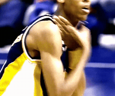 Basketball Player In Yellow And Black Jersey GIF