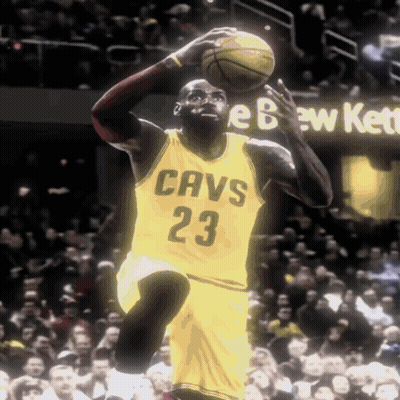 Basketball Player In Yellow Cavs 23 Jersey GIF