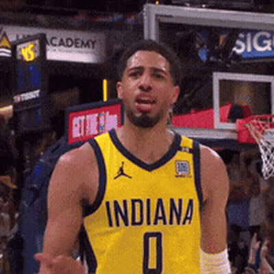 Basketball Player In Yellow Indiana Jersey GIF