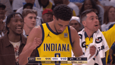 Basketball Player In Yellow Indiana Jersey GIF