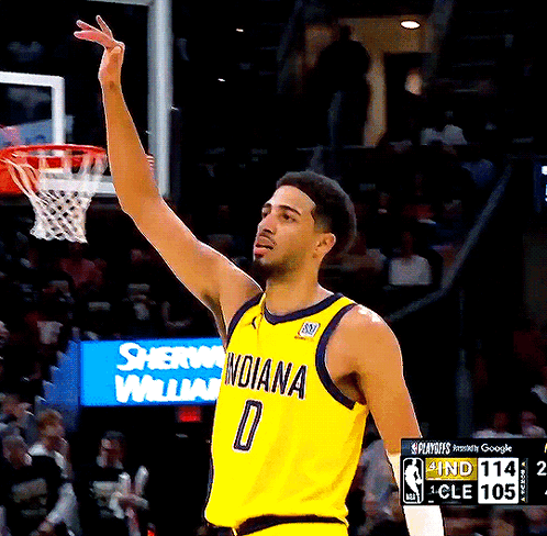 Basketball Player In Yellow Indiana Jersey GIF