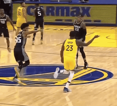 Basketball Player In Yellow Jersey 23 Running GIF