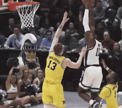 Basketball Player In Yellow Jersey Number 13 GIF