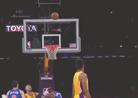 Basketball Player In Yellow Lakers Jersey Number 0 GIF