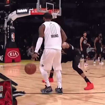 Basketball Player Irving Dribbling GIF
