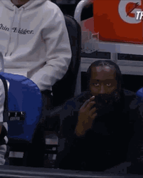 Basketball Player James Harden Watching The Game Disappointed GIF