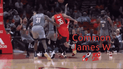 Basketball Player James W. In Red Jersey GIF