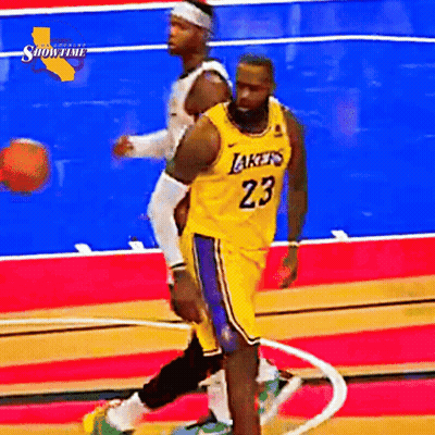 Basketball Player Jumping In Lakers Jersey GIF