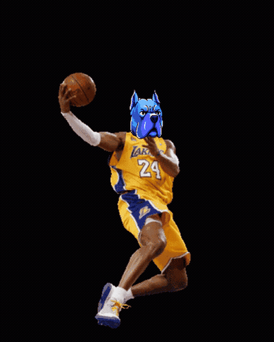 Basketball Player Jumping In Lakers Jersey GIF