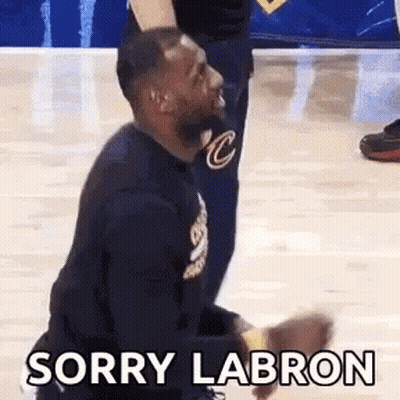 Basketball Player Kneeling Saying Sorry Labron GIF