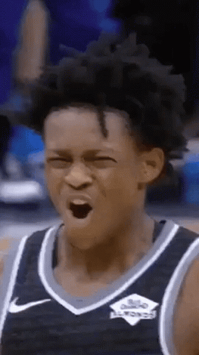 Basketball Player Mouth Open Eyes Closed GIF