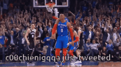 Basketball Player Number 0 Celebrating Basket GIF