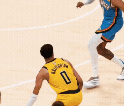 Basketball Player Number 0 Dribbling GIF
