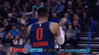 Basketball Player Number 0 In Front Of Crowd GIF