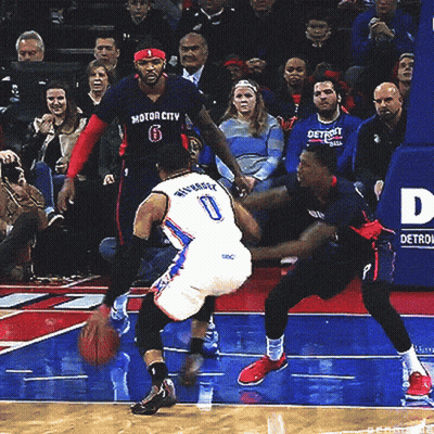 Basketball Player Number 10 Dribbling GIF